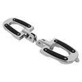 Chrome Rubber Driver Foot Pegs Fit For Harley Softail Fat Boy Street Bob 18-25
