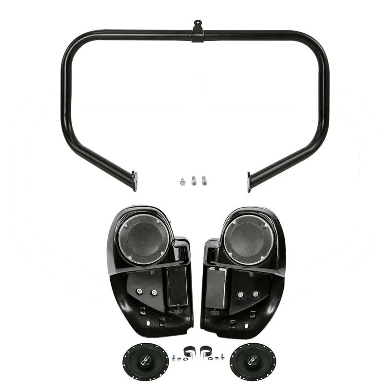 Lower Vented Fairings 6.5" Speakers Crash Bar Fit For Harley Touring 2014-2023