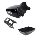 Black King Trunk Backrest Mount Rack Fit For Harley Touring Electra Glide 09-13