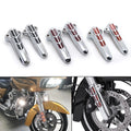 Chrome LED Light Front Lower Fork Leg Cover For Harley Flhr Flht Flhx 2014-2019