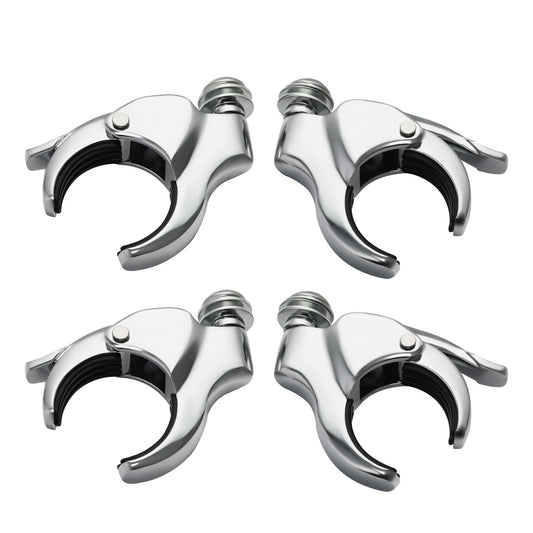 4pcs 49mm Windshield Clamps Fit For Harley Street Bob Low Rider 2018-2025 Chrome