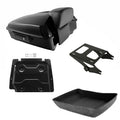 Black Chopped Trunk Pad Backrest Mount Rack Fit For Harley Road Glide 2014-2026