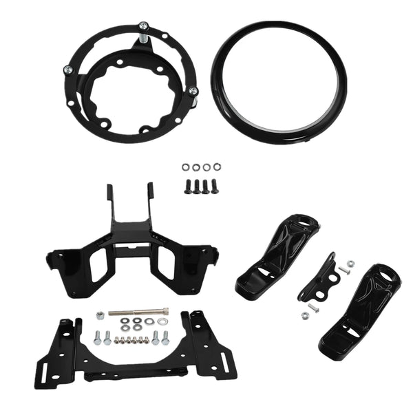 Black Front Fairing Bracket Mount Kit Fit For Harley Low Rider ST Fxlrst 22-25