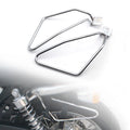 New Chrome Metal Saddle bag Support Bar Mount Bracket For Harley Sportster XL883