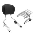 17" Sissy Bar Backrest & Stealth Luggage Rack Fit For Harley Touring 2009-2025