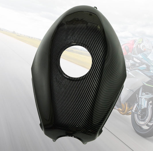 Carbon Fiber Black Fuel Gas Tank Cover Fairing Fit Kawasaki Ninja 250R 2008-2012