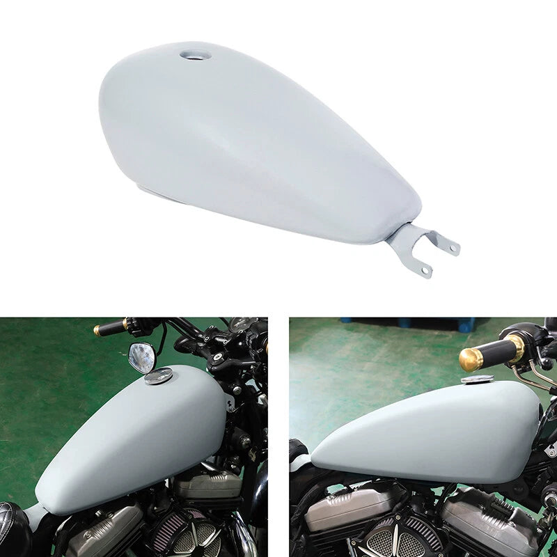 Unpainted 2.6 Gallon 3-Lift Gas Fuel Tank Fit For Harley Sportster Iron 883 07+