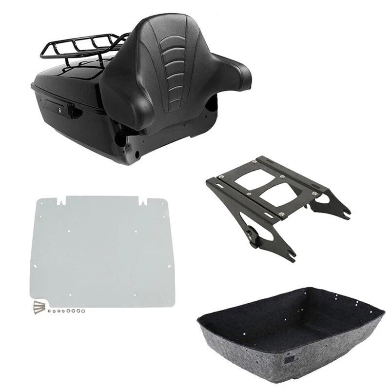 King Trunk Backrest Mount Rack Plate Fit For Harley Street Road Glide 2014-2026