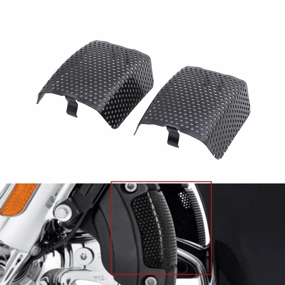 Black Front Brake Caliper Insert Set Cover For Harley Touring Street Glide Flhx