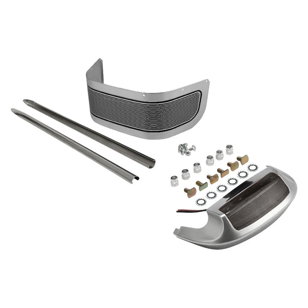 Front Fender Spear Trims Tip Light Skirt Fit For Harley Touring Road King 14-23