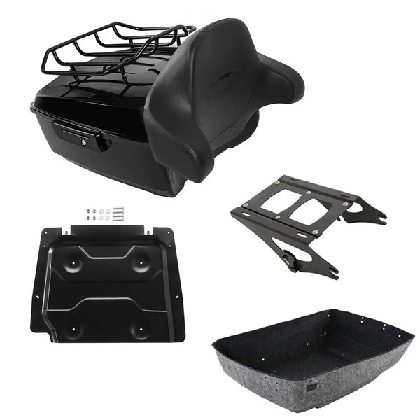 King Trunk Backrest Pad Mount Rack Base Plate Fit For Harley Road Glide 14-2026