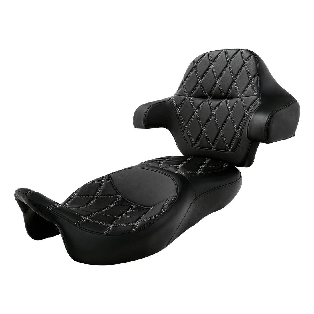 Rider & Passenger Seat Backrest Set Fit For Harley Touring Road King Glide 14-23