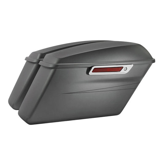 Hard Saddlebags Fit For Harley Touring Street Road Glide 2014-24 Charcoal Denim