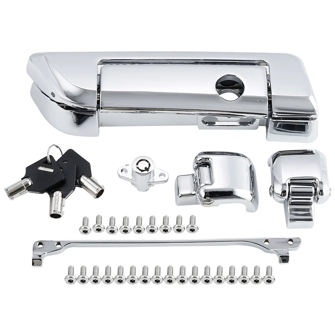 Chrome Trunk Latches Key Hinges Fit For Harley Touring Electra Glide 14-24