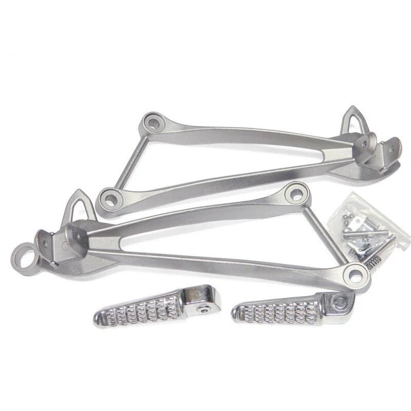 Silver Rear Pedal Foot Peg Bracket Fits Kawasaki ZX6R 2009-2023 ZX10R 2008-2010