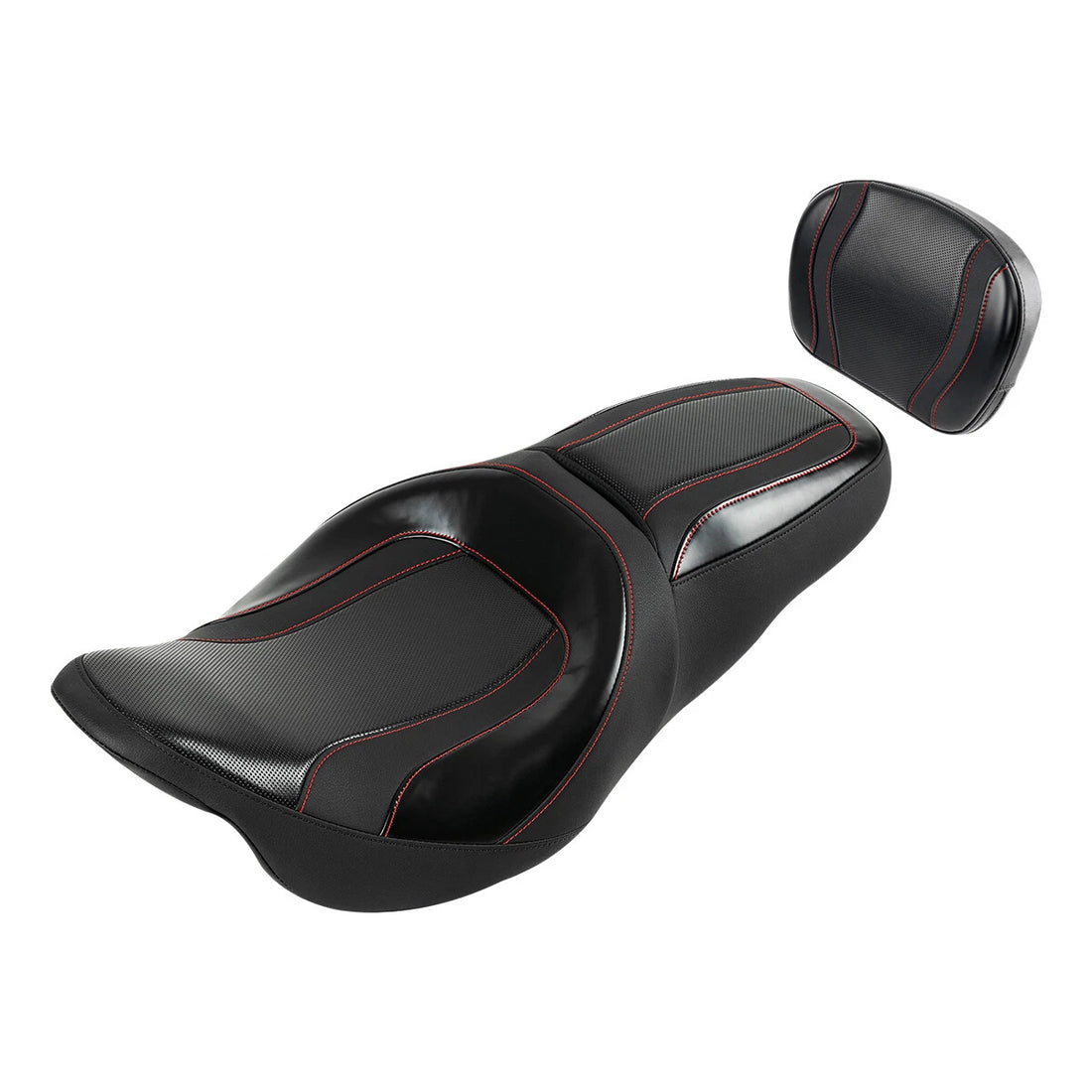 Driver Passenger Seat Backrest Pad Fit For Harley Touring Street Glide 09-2023
