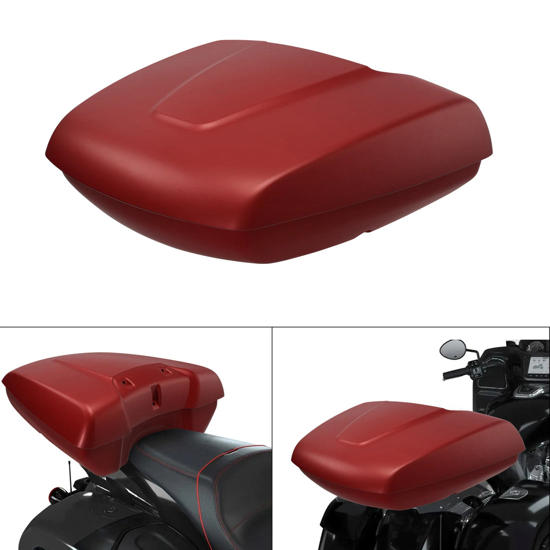 Low Profile Trunk Fit For Indian Roadmaster Dark Horse 2020-2025 Ruby Smoke