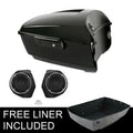 King Trunk Luggage Speakers Fit For Harley Touring Street Electra Glide 2014-26