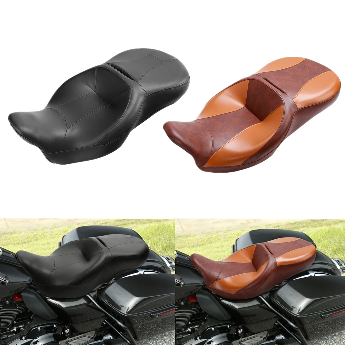 Rider Passenger Seat Fit For Harley Touring Road King Electra Street Glide 09-23