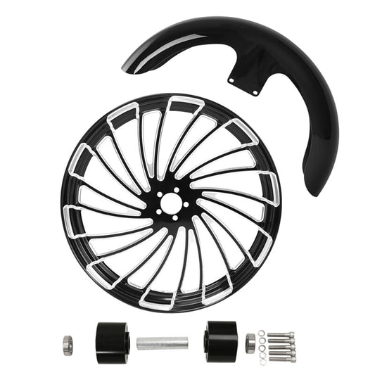 21" Front Fender Wheel Rim Dual Disc Hub Fit For Harley Street Glide 2008-2024