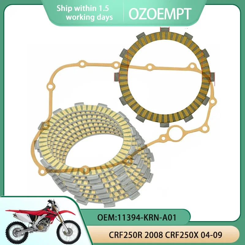 Clutch Disc Set and Cover Gasket Apply to CRF250R 2008 CRF250X 04-09