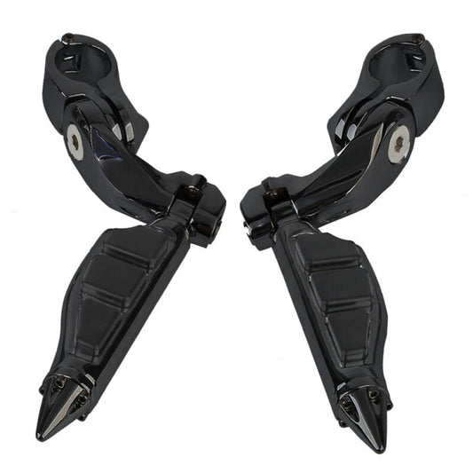 1.25'' Highway Footpegs Short Angled Mount Fit For Harley Touring Dyna Softail