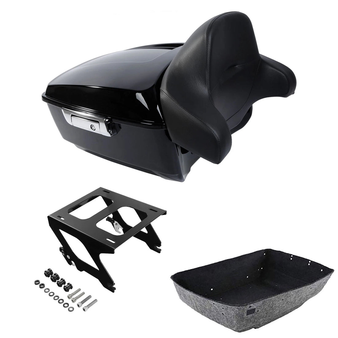 King Trunk Backrest Mount Rack Fit For Harley Street Bob Fxbbs Flde 2018-2026 25