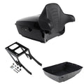 King Trunk Backrest Pad Mount Rack Fit For Harley Heritage Classic 18-2026 Black