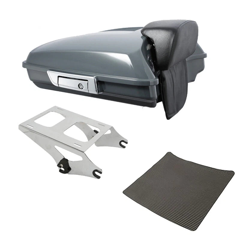 Razor Trunk Backrest Mount Fit For Harley Touring Road Glide 14-26 Gunship Gray