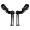 1 1/4" Black Footrest Foot Footpeg Short Angled Mount Fit For Harley Road Glide