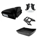 Chopped Trunk Backrest Black Rack Docking Kit Fit For Harley Touring 2009-2013