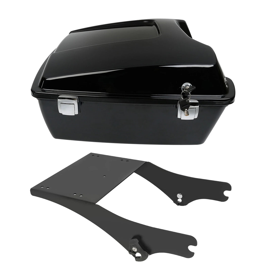 Black Chopped Trunk Mounting Rack Fit For Harley Touring Road Glide 97-08
