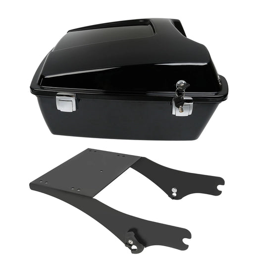Black Chopped Trunk Mounting Rack Fit For Harley Touring Road Glide 97-08