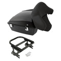 Black Chopped Trunk Backrest Mount Rack Fit For Harley Road King 1997-2008