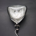 New Motorcycle Black Triangle Headlight Lamp Flat Back For Harley Honda Suzuki