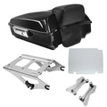 10.7" Chopped Trunk Pad Plate Mount Docking Fit For Harley Road Glide 14-25