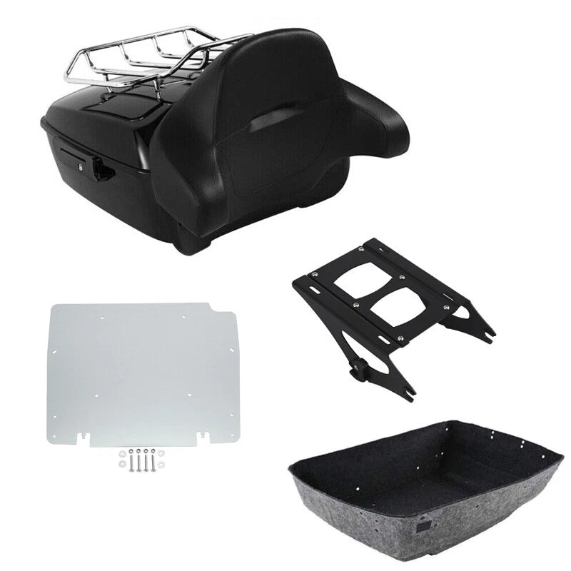 King Trunk Backrest Mount Rack Plate Fit For Harley Electra Road Glide 2014-2026
