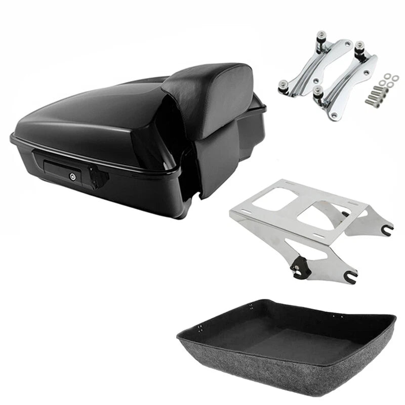 Chopped Trunk Backrest Mount Docking Fit For Harley Touring Road Glide 2014-2026