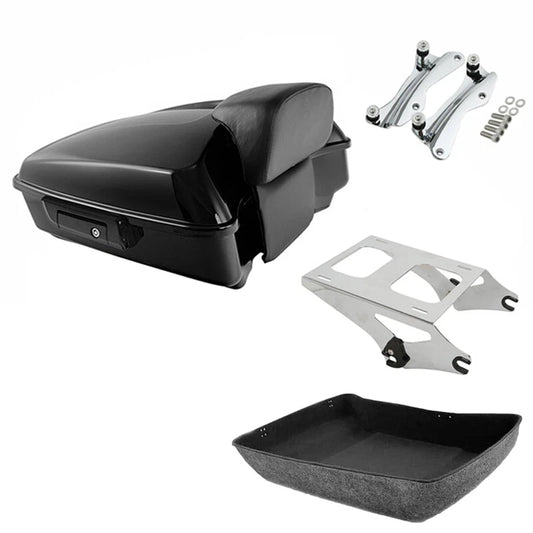 Chopped Trunk Backrest Mount Docking Fit For Harley Touring Road Glide 2014-2026