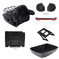 King Trunk Pad Mount Rack Tail Light Speaker Plate Fit For Harley Touring 14-26