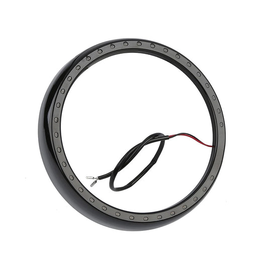 7" Headlight Trim Ring & Light For Harley Touring Road King Electra Street Glide