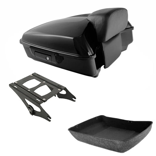 Chopped Trunk Backrest Mount Rack Fit For Harley Touring Cvo Road Glide 14-2026