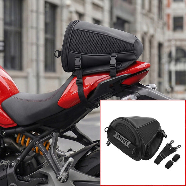Motorcycle Rear Seat Tail Bag Motorbike Tool Bag Storage Universal