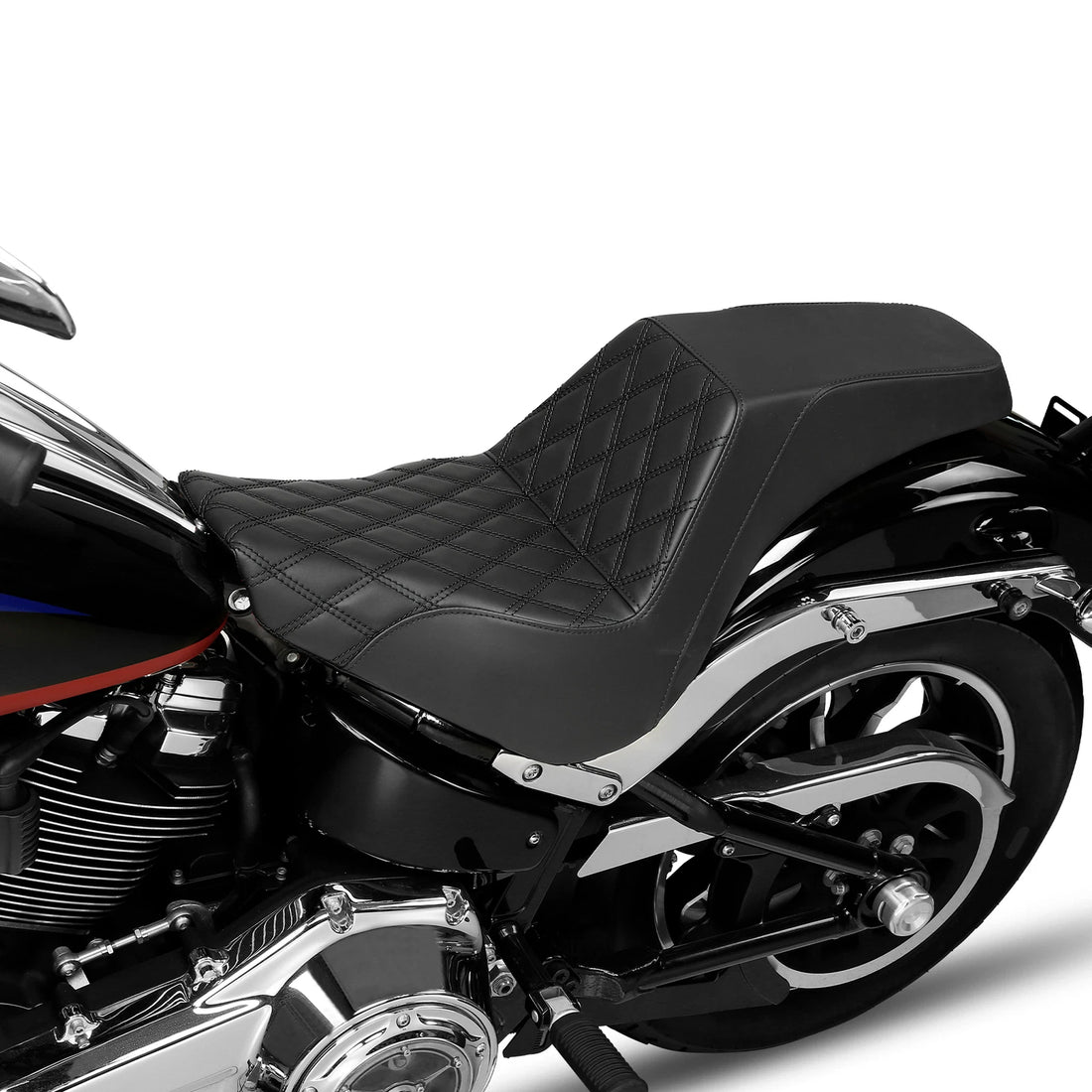 Black Rider Passenger Seat Fit For Harley Street Bob Fxbb Standard Fxst 18-2025
