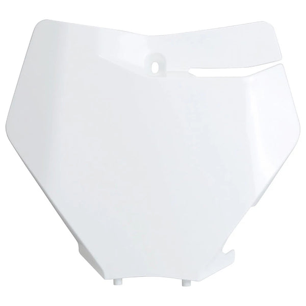 UFO Front Number Plate 2020 White For KTM 450 SX-F Factory Edition 2018-2021