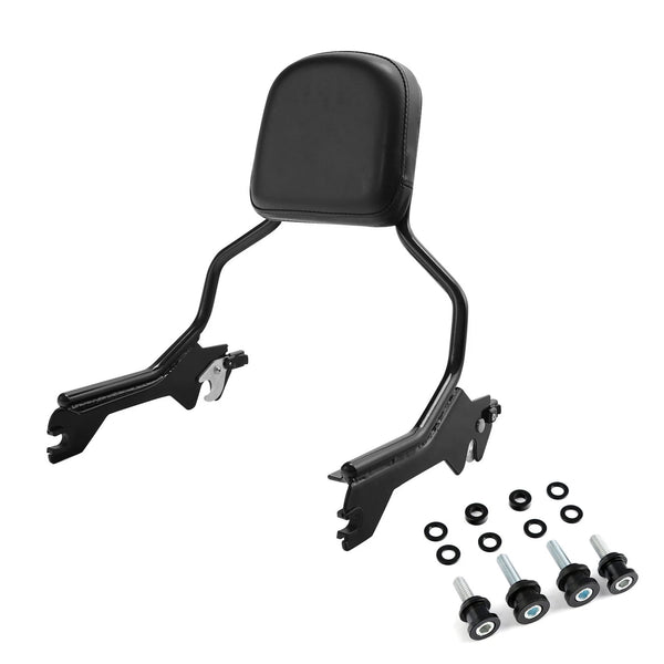 Black Sissy Bar Backrest Pad Docking Hardware Kit Fit For Harley Breakout 18-25