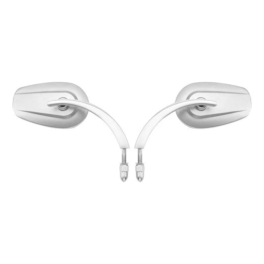 Satin Chrome Large Rear-View Mirrors Fit For Harley Touring Street Glide Softail