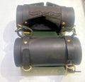 2X Pure Leather Tool Bag Engraved For Harley Davidson Motorcycle IN Black Color