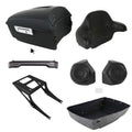 King Trunk Backrest Speakers Light Mount Rack Fit For Harley Fatboy 2008-17