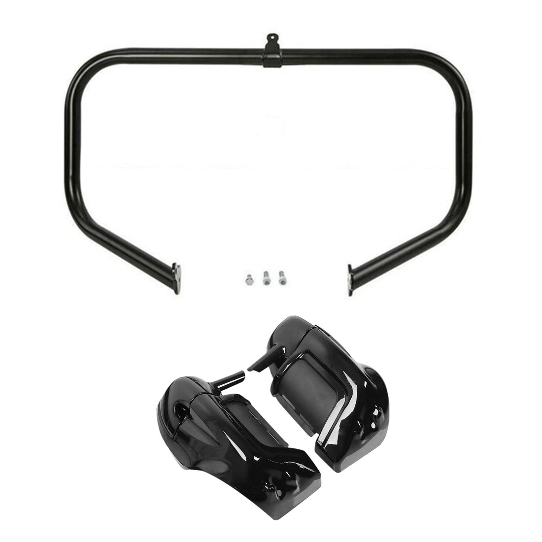 Lower Vented Leg Fairing Speaker Pods & Crash Bar Fit For Harley Road King 09-13